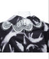 Feather Print Lace Collar Blouse